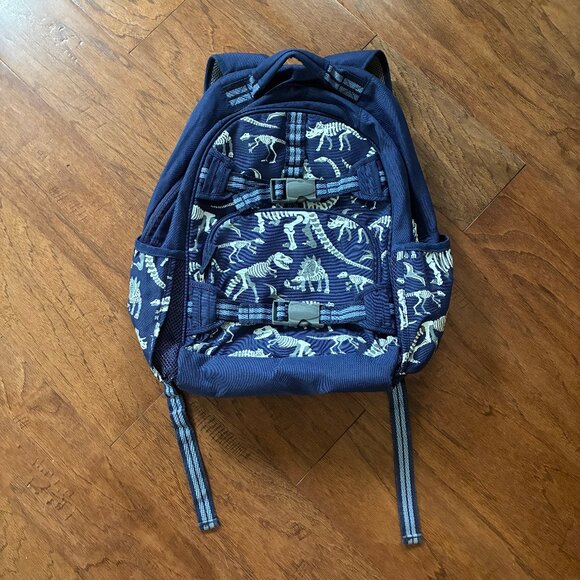 Pottery Barn Mackenzie Navy Dinosaur Bones Glow-in-the-Dark Backpack - Large - Picture 1 of 16